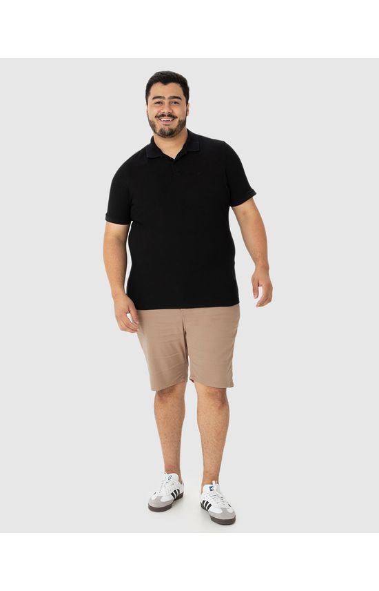Bermuda Masculina Plus Size Slim Em Sarja Com Elastano