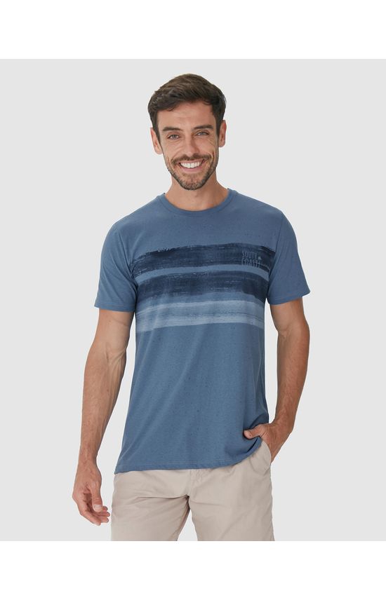 Camiseta Masculina Regular South Coast Em Malha Botonê