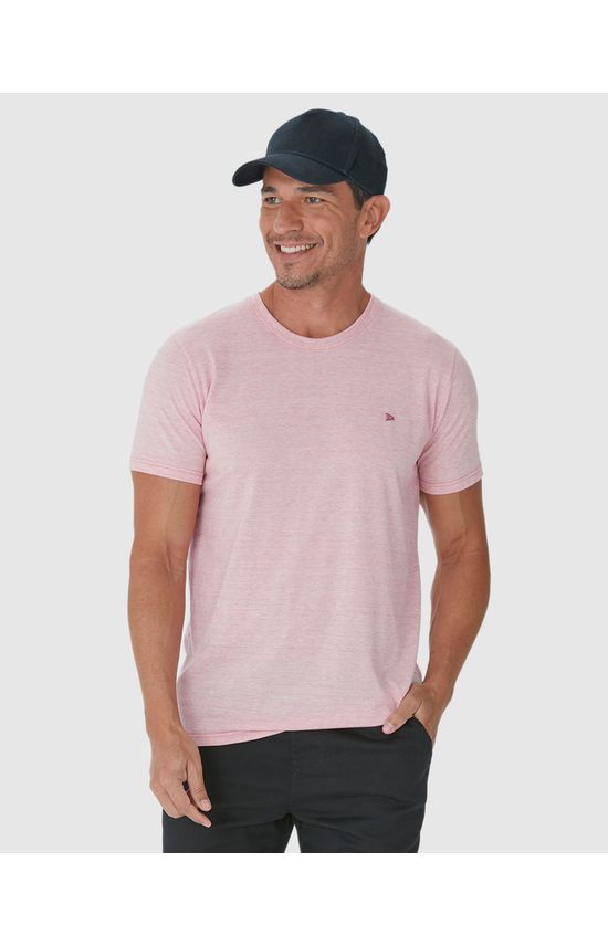Camiseta Básica Masculina Decote Redondo Malha Rajada Anti Odor