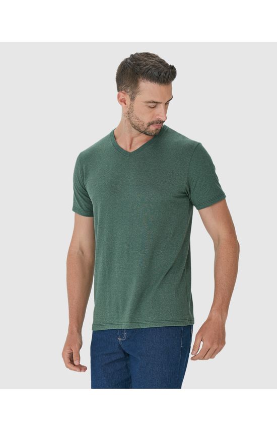 Camiseta Movimento Masculina Decote V Em Malha Anti Odor
