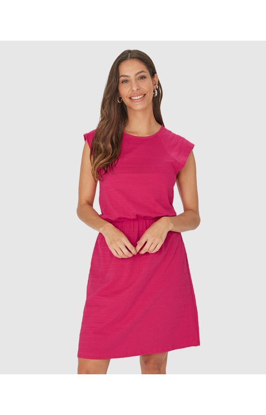 Vestido Básico Feminino Muscle Tee Em Malha Texturizada