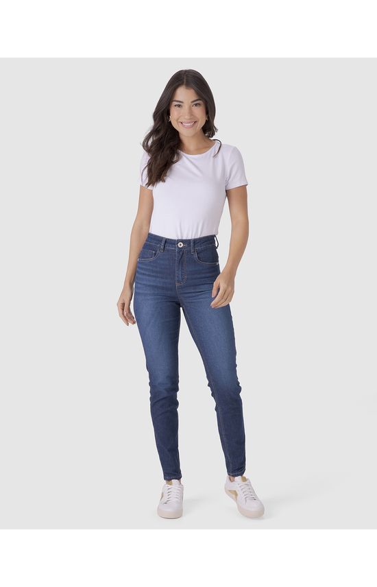 Calça Feminina Skinny Cintura Alta Em Flex Jeans