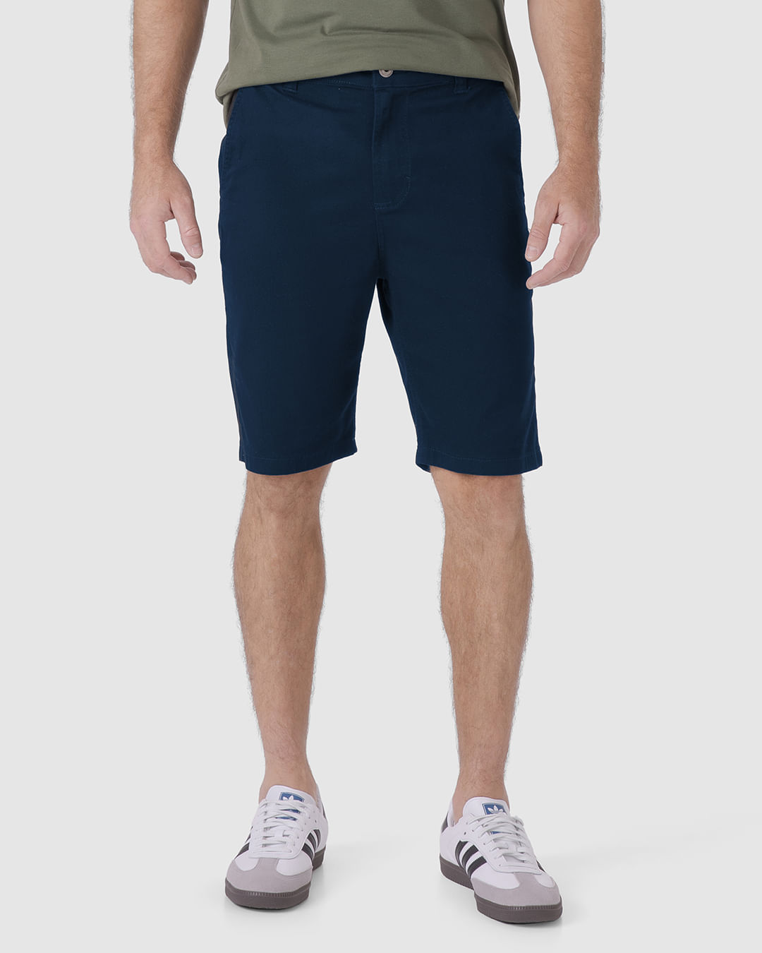 Bermuda Masculina Slim Em Sarja Com Elastano - Imagem 34