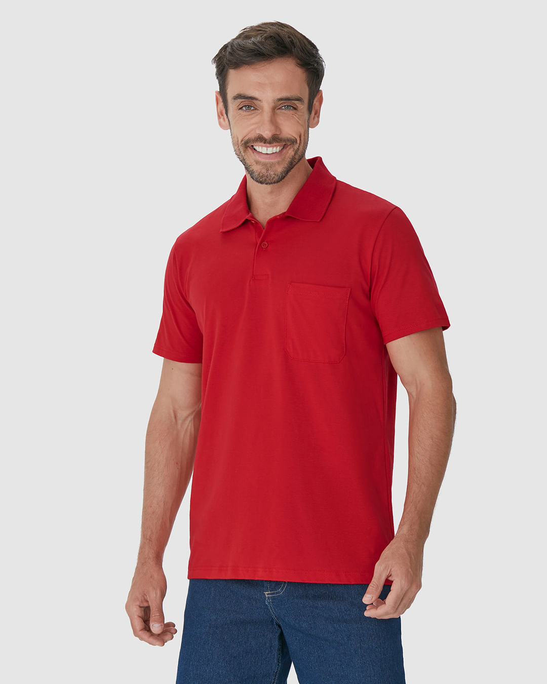 Camisa Polo Básica Masculina Gola Esporte Em Algodão