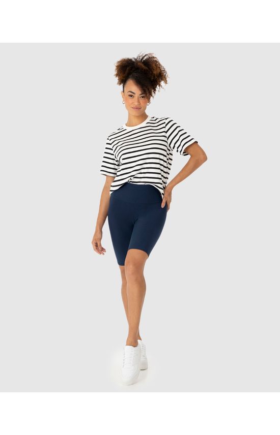 Bermuda Básica Feminina Cintura Alta Em Supplex®