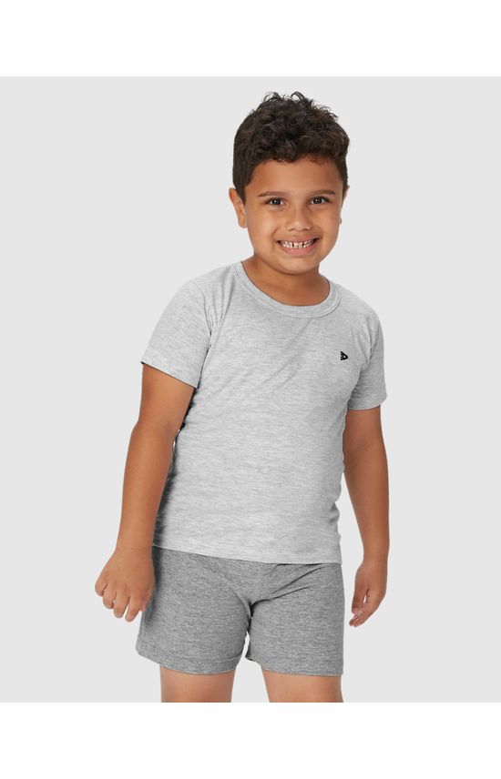 Pijama Infantil Menino Camiseta Manga Curta Em Algodão Malwee Kids