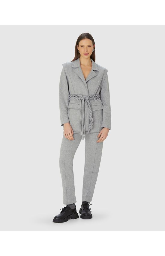 Blazer Feminino Com Cinto Macramê - Abrace O Futuro