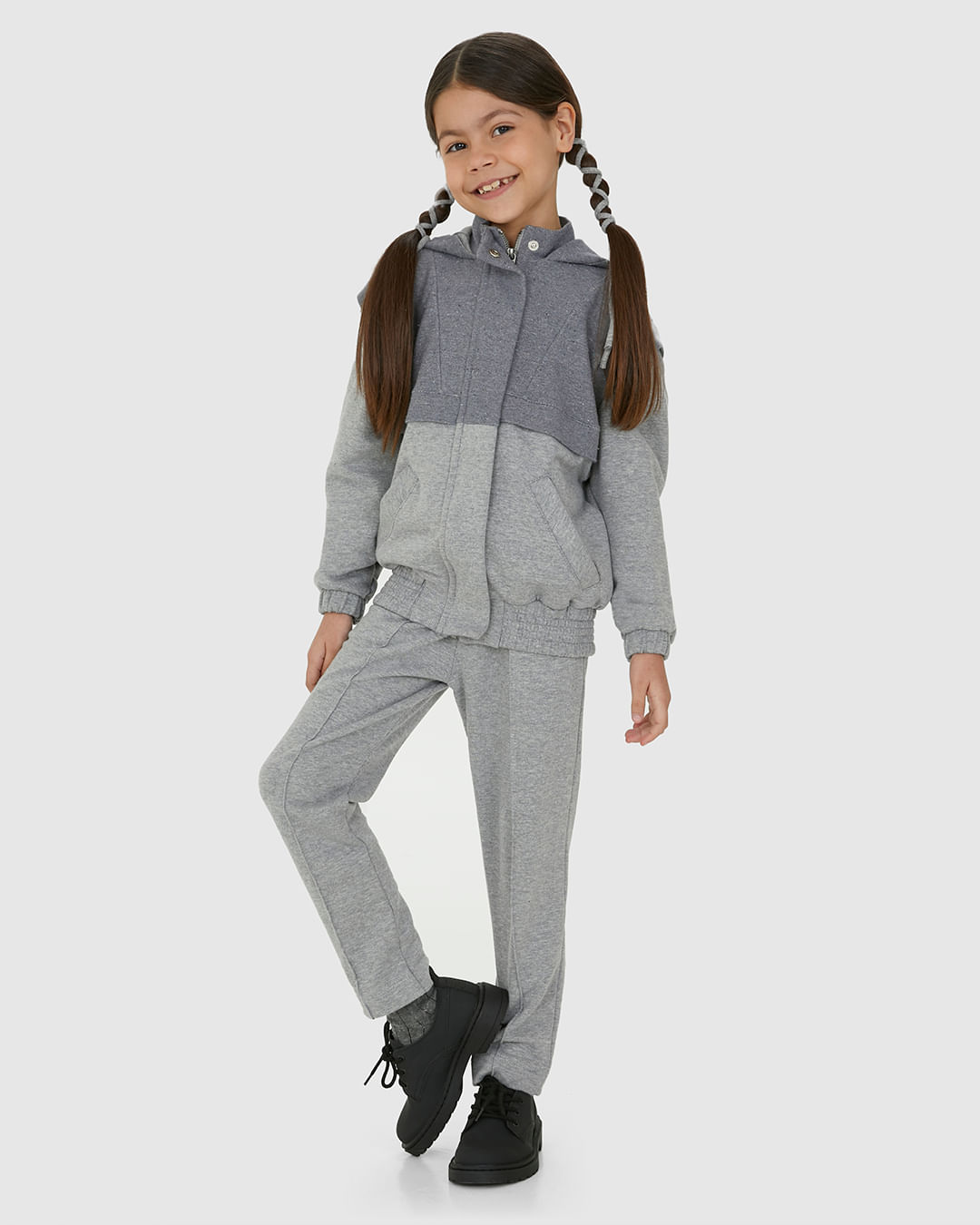 Jaqueta Infantil Bomber com Manga Removível Moletom - Abrace o Futuro Malwee Kids