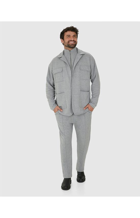Blazer Masculino Lapela Frontal Moletom - Abrace O Futuro