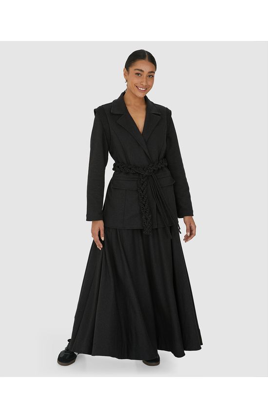 Blazer Feminino Com Cinto Macramê - Abrace O Futuro