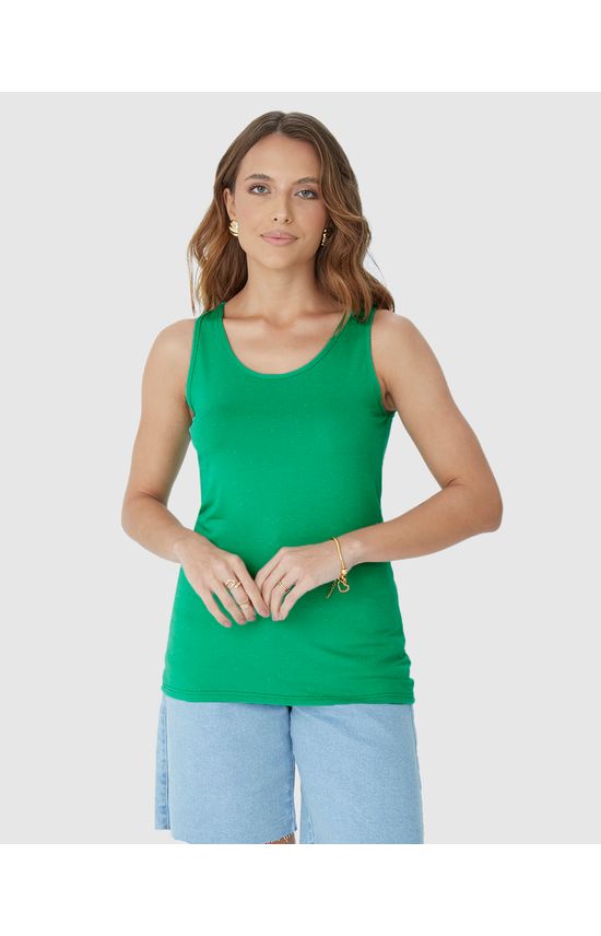 Regata Básica Feminina Decote U Em Viscose Botonê