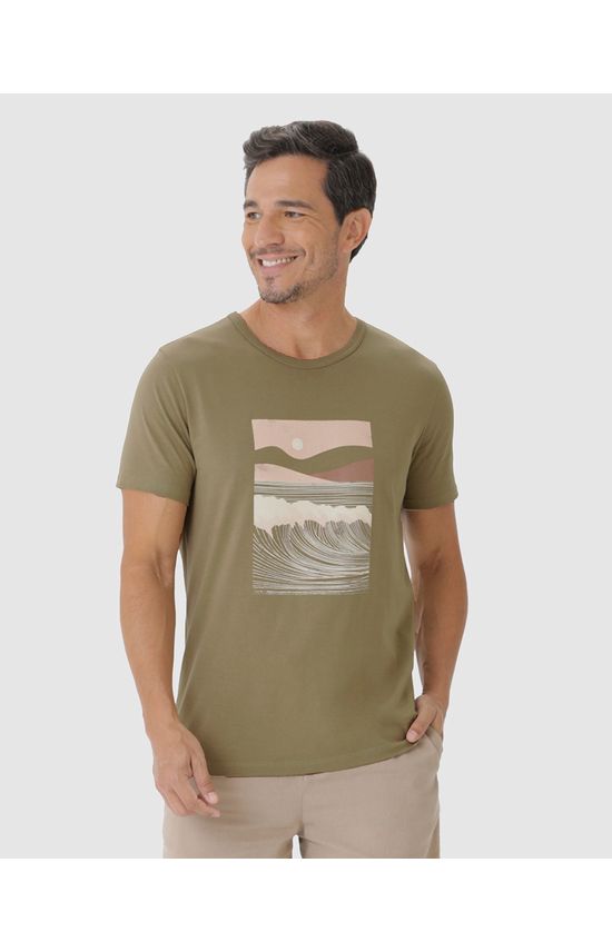 Camiseta Masculina Manga Curta Motor Cycle Em Algodão