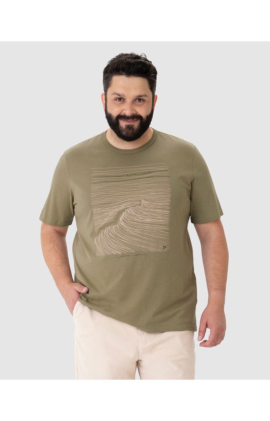 Camiseta Masculina Plus Size Sea Air Em Algodão