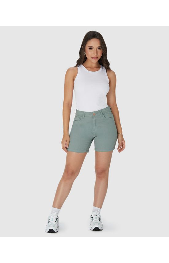 Bermuda Feminina Comfort Em Sarja Com Elastano