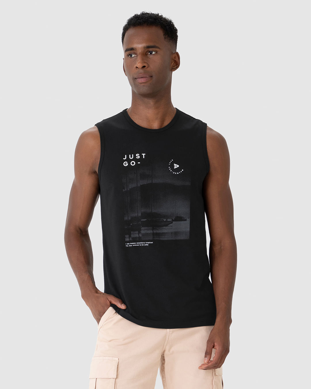 Regata Masculina Just Go Em Algodão