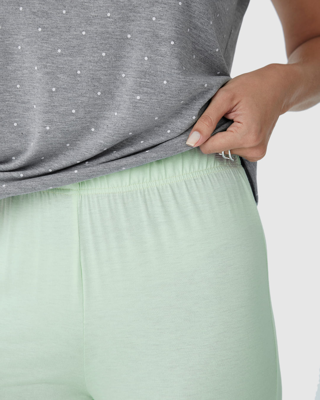 Calça Feminina De Pijama Em Malha Viscose Stretch - Imagem 6