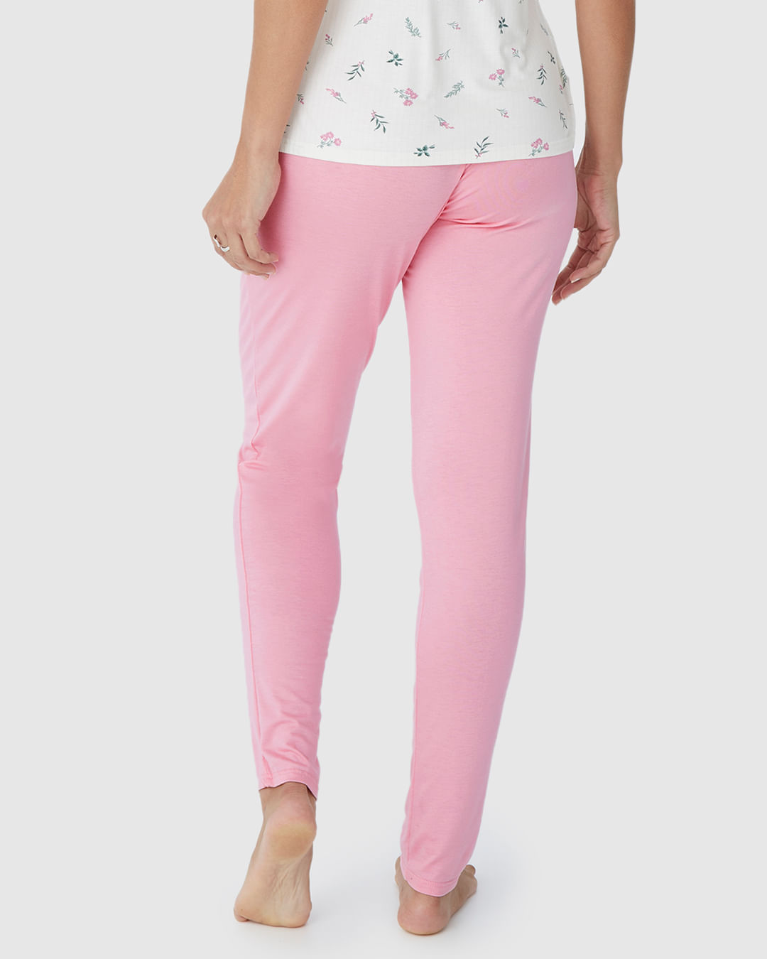 Calça Feminina De Pijama Em Malha Viscose Stretch - Imagem 4