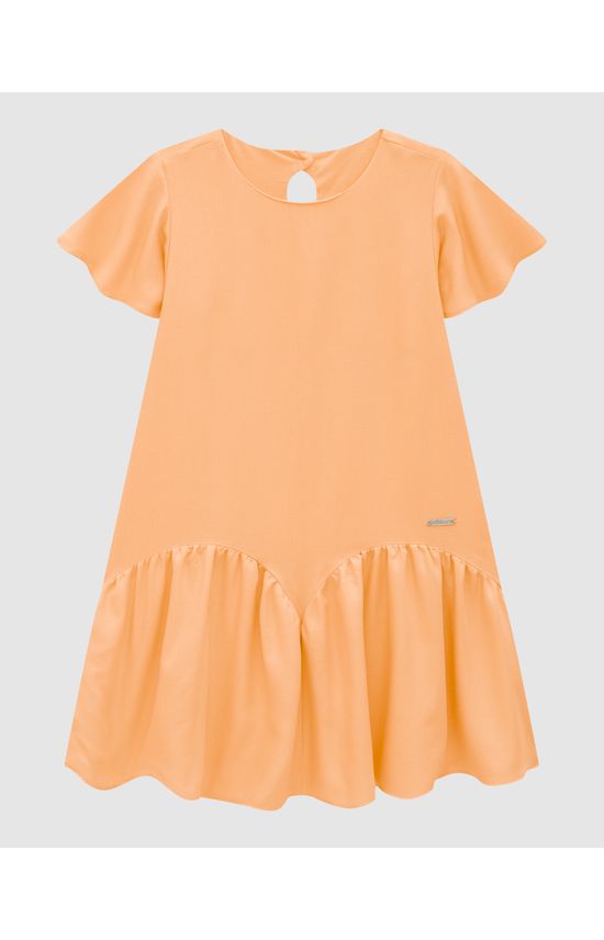 Vestido Menina Amplo Manga Godê Em Viscose Lurex - Carinhoso