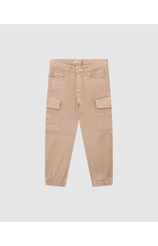 Calça Menino Jogger Cargo Em Sarja - Carinhoso