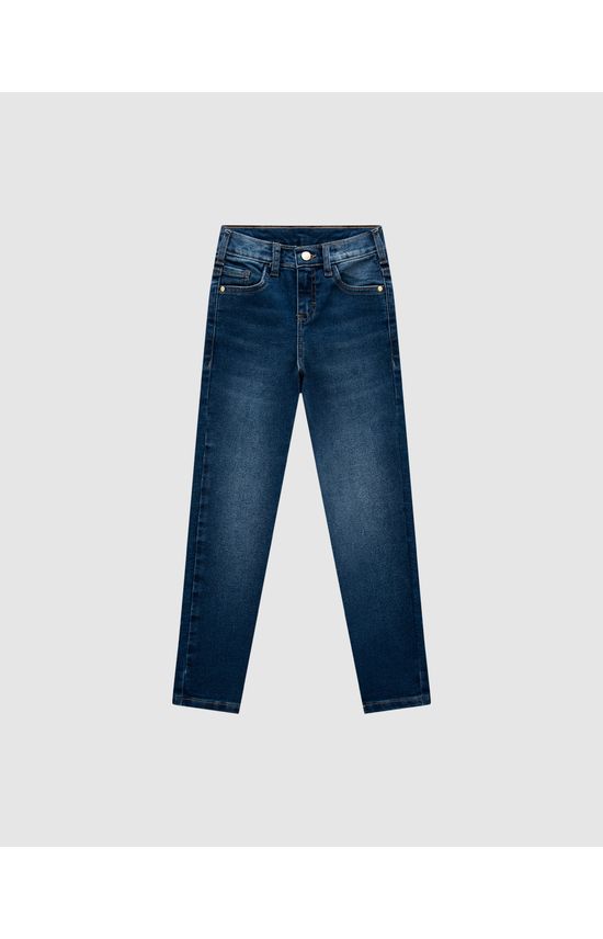 Calça Menino Skinny Bolso Funcional Em Jeans Com Elastano - Carinhoso