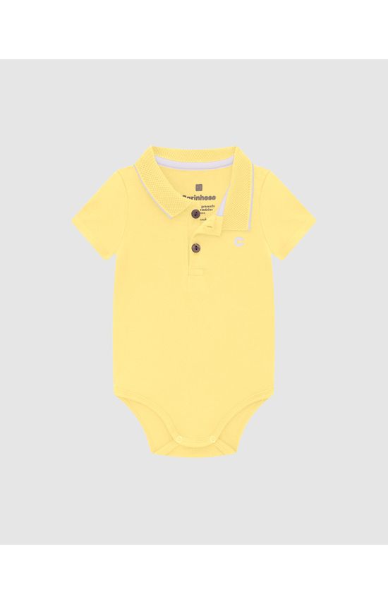 Body Polo Menino Em Algodão - Carinhoso