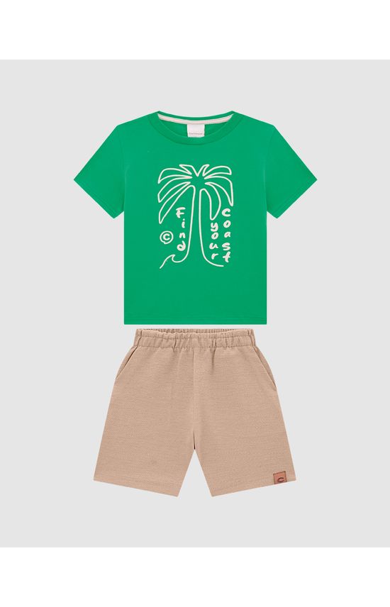 Conjunto Menino Find Your Coast Em Algodão - Carinhoso