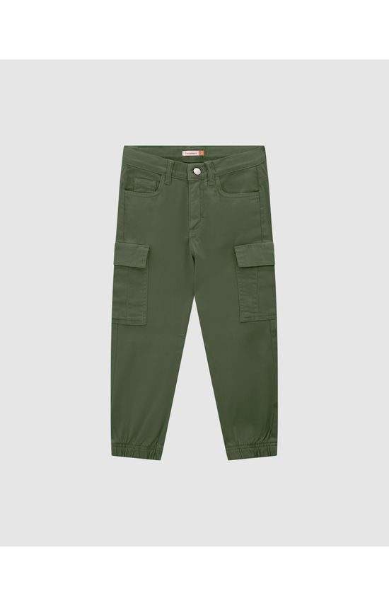 Calça Menino Jogger Cargo Em Sarja - Carinhoso