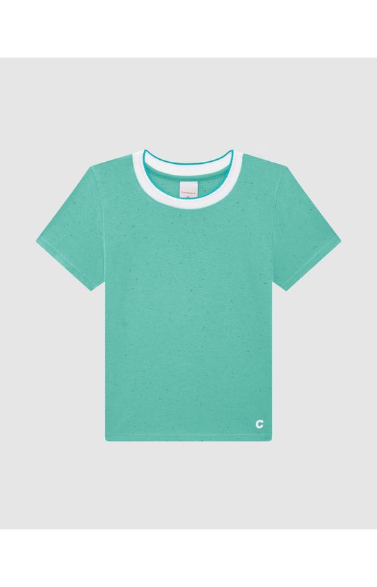 Camiseta Menino Gola Retilínea Em Malha Botonê - Carinhoso