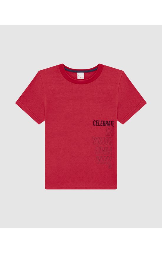 Camiseta Menino Celebrate In Your Own Way Em Malha Linho - Carinhoso