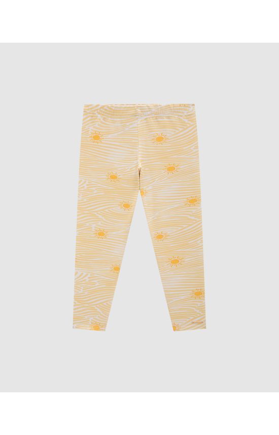 Calça Menina Legging Estampada Em Algodão - Carinhoso