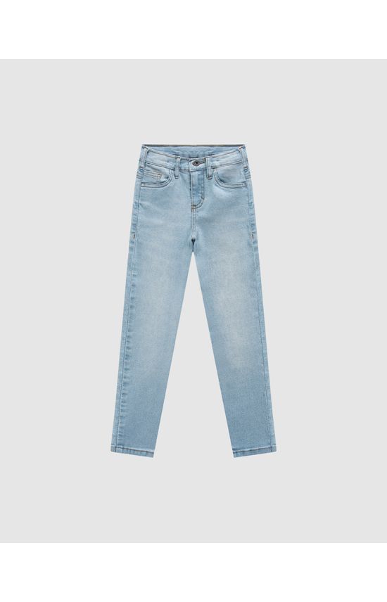 Calça Menino Skinny Bolso Funcional Em Jeans Com Elastano - Carinhoso