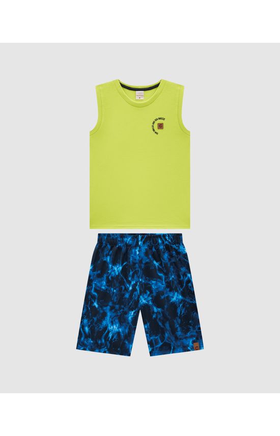 Conjunto Menino Regata Sun, Smiles And Sea Breeze Em Algodão - Carinhoso
