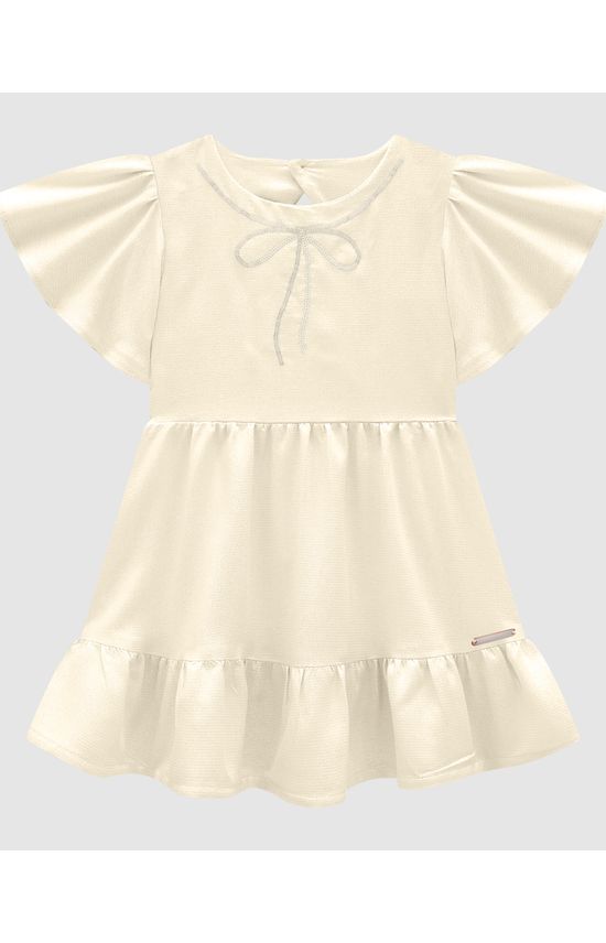 Vestido Menina Bordado Lantejoulas Em Viscose Lurex - Carinhoso