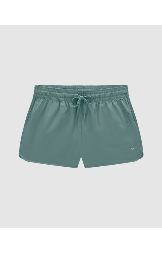 Shorts Feminino Barra Arredondada Em Tafetá - ENFIM