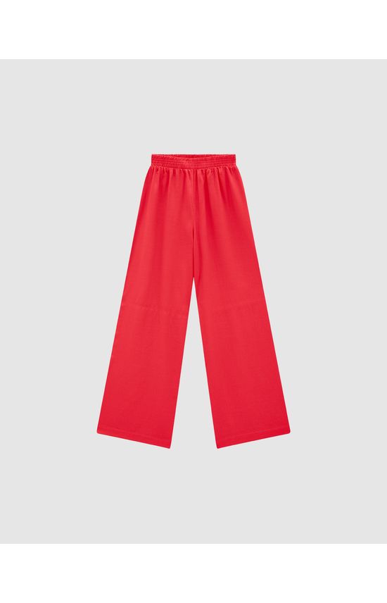 Calça Palazzo Feminina Cintura Alta Em Viscolinho - ENFIM