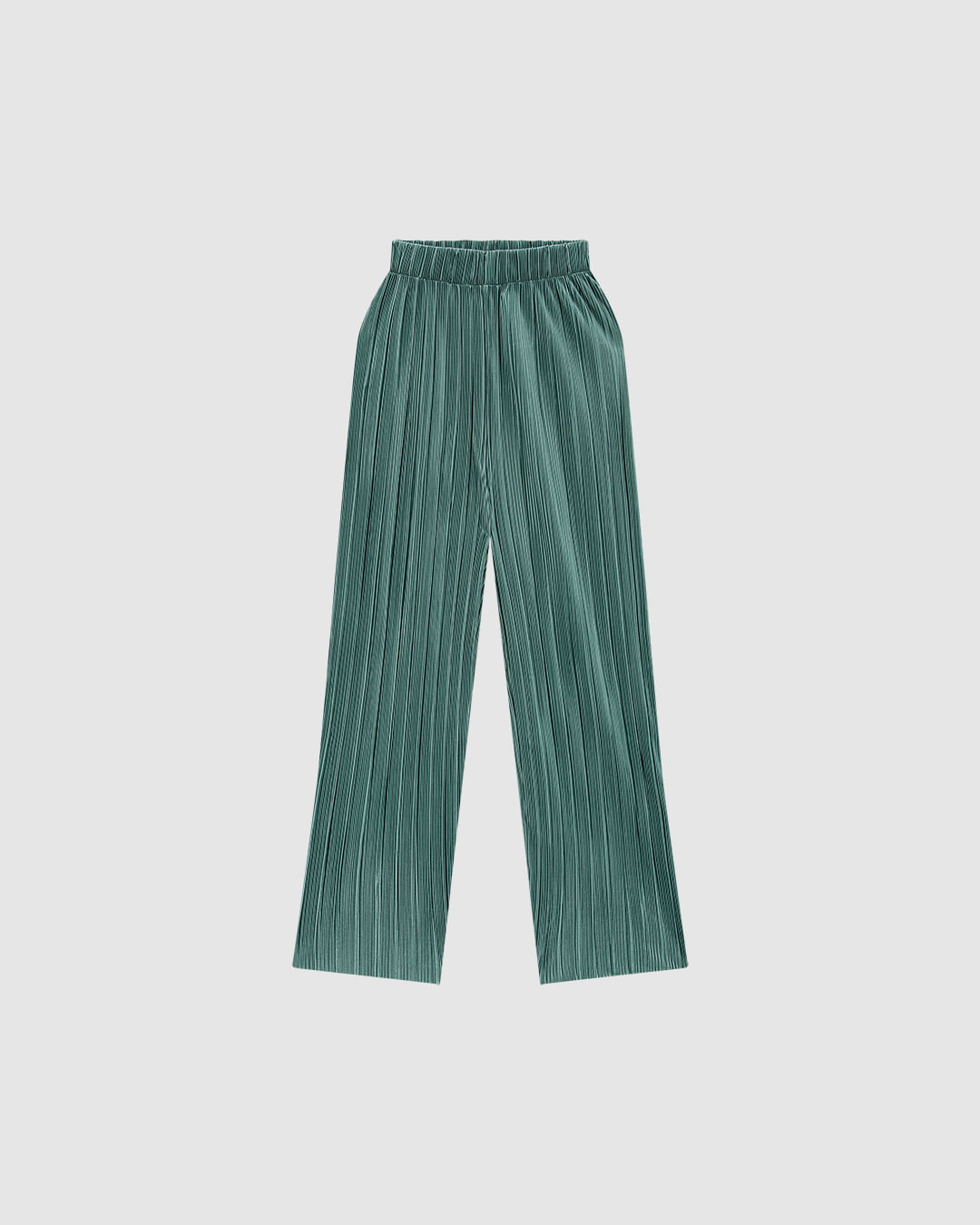 Calça Reta Feminina Em Tecido Acetinado Plissado - ENFIM