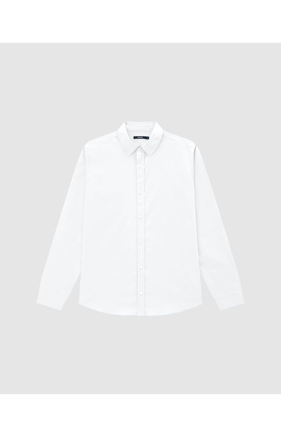 Camisa Masculina Abotoamento Frontal Em Popeline - ENFIM