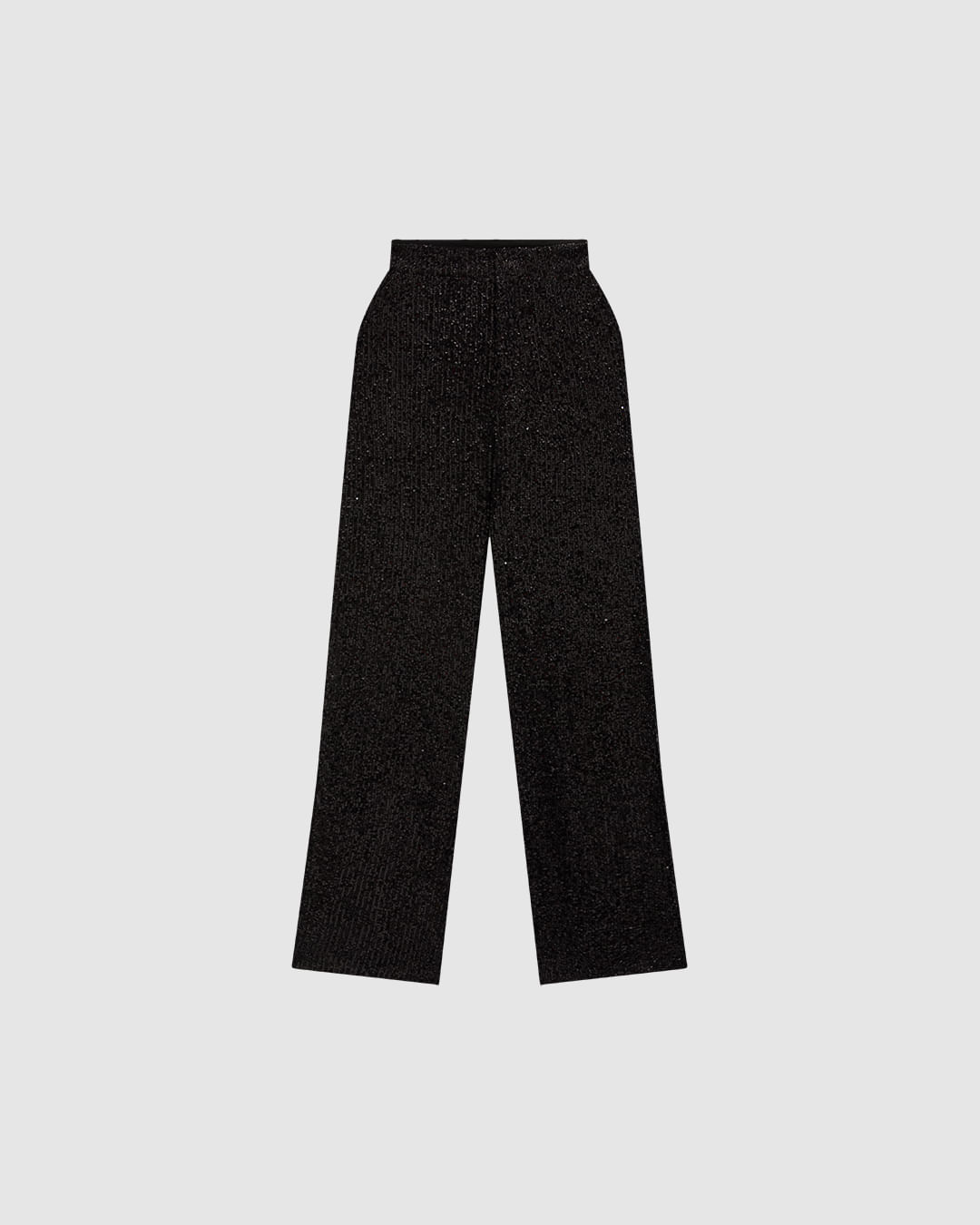 Calça Reta Feminina Cintura Alta Em Paetê - ENFIM - Imagem 3