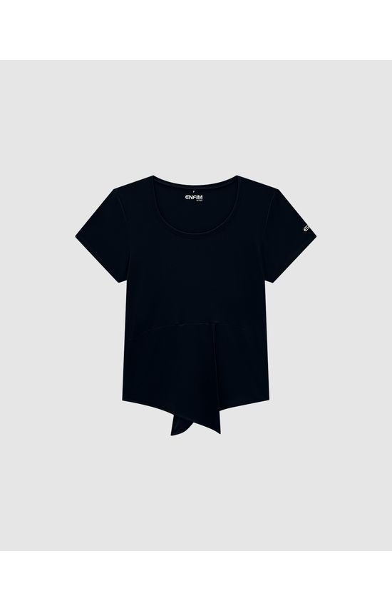 Blusa Feminina Recorte Para Amarração Em Malha Dry E Proteção UV50+ - ENFIM