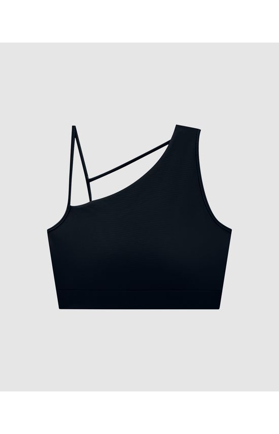 Top Strappy Esportivo Alça Assimétrica Em Malha Dry E Proteção UV50+ - ENFIM