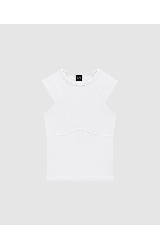 Blusa Justa Feminina Cava Raglan Em Ribana - ENFIM
