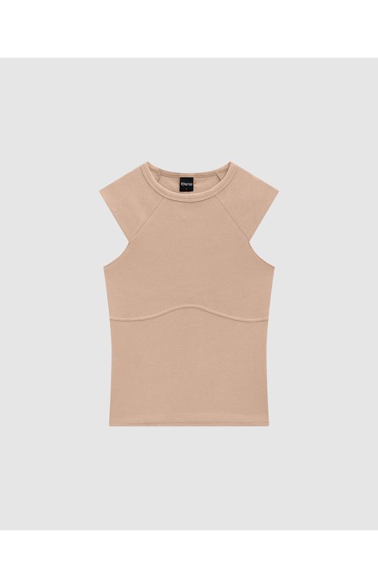 Blusa Justa Feminina Cava Raglan Em Ribana - ENFIM
