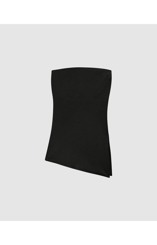 Blusa Feminina Sem Alças Fenda Lateral Em Ribana - ENFIM