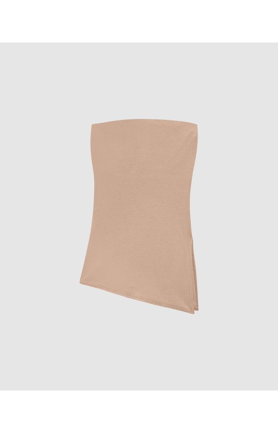 Blusa Feminina Sem Alças Fenda Lateral Em Ribana - ENFIM