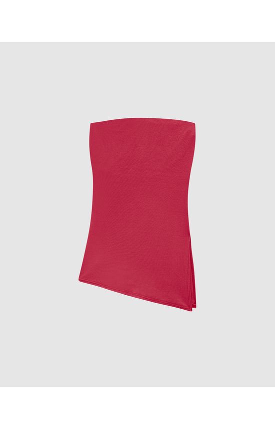 Blusa Feminina Sem Alças Fenda Lateral Em Ribana - ENFIM