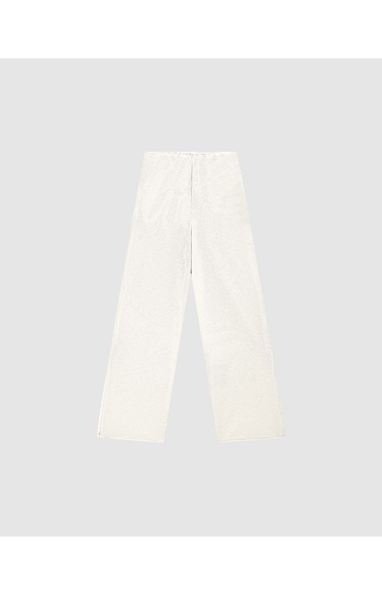 Calça Wide Leg Cropped Feminina Fenda Lateral Em Malha Lurex - ENFIM