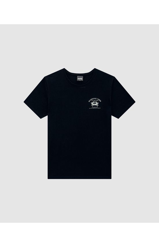 Camiseta Masculina Slim Seabreeze Vibes Em Malha Linho - ENFIM