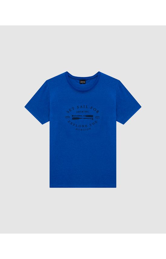 Camiseta Masculina Slim Set Sail For Adventure Em Malha Linho - ENFIM