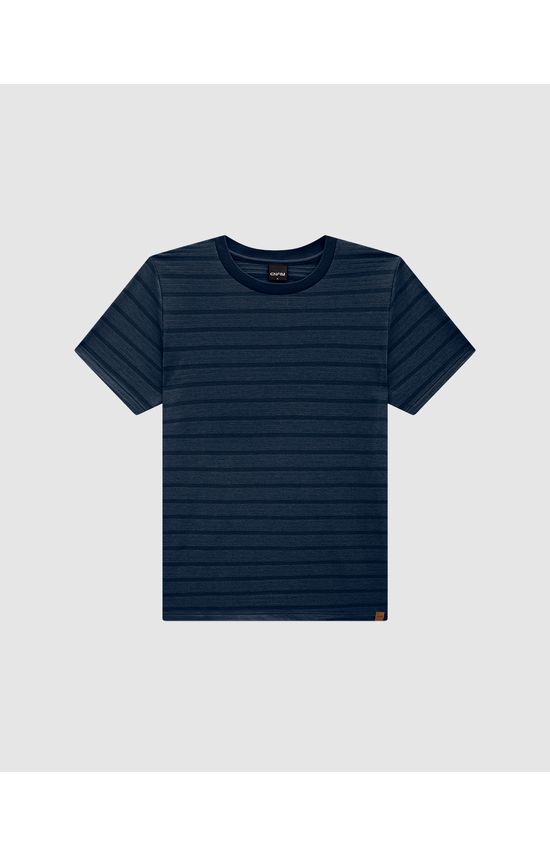 Camiseta Masculina Manga Curta Em Malha Listrada - ENFIM