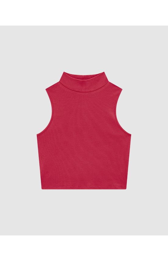Regata Cropped Feminina Gola Alta Em Ribana - ENFIM